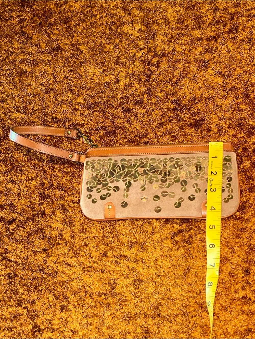Brown Floral Wristlet Clutch - Women Bags